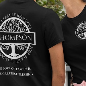 Family Reunion Shirts Custom Group Tees for Family Gathering Tree of Life T-Shirts Personalized Matching Group Relatives Party Last Name Tee