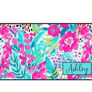 Name Desk Pad Personalized Preppy Office Decor Custom Cushion Pad Monogram Name Desk Blotter Mat Large Mouse Pad Modern Desk Office Gift