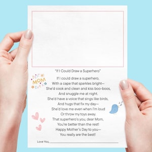 Mothers Day Poem, Printable Mom Gift (PDF)