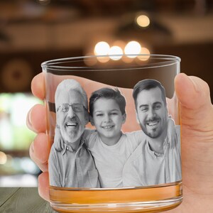 Custom Photo Whiskey Glass Scotch Glasses Rock Personalized Pet Glass Dog Picture Whisky Barware Glassware Gift Unique Bar Gifts Drinking
