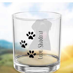 Custom Photo Whiskey Glass Scotch Glasses Rock Personalized Pet Glass Dog Picture Whisky  Barware Glassware Gift Unique Bar Gifts Drinking