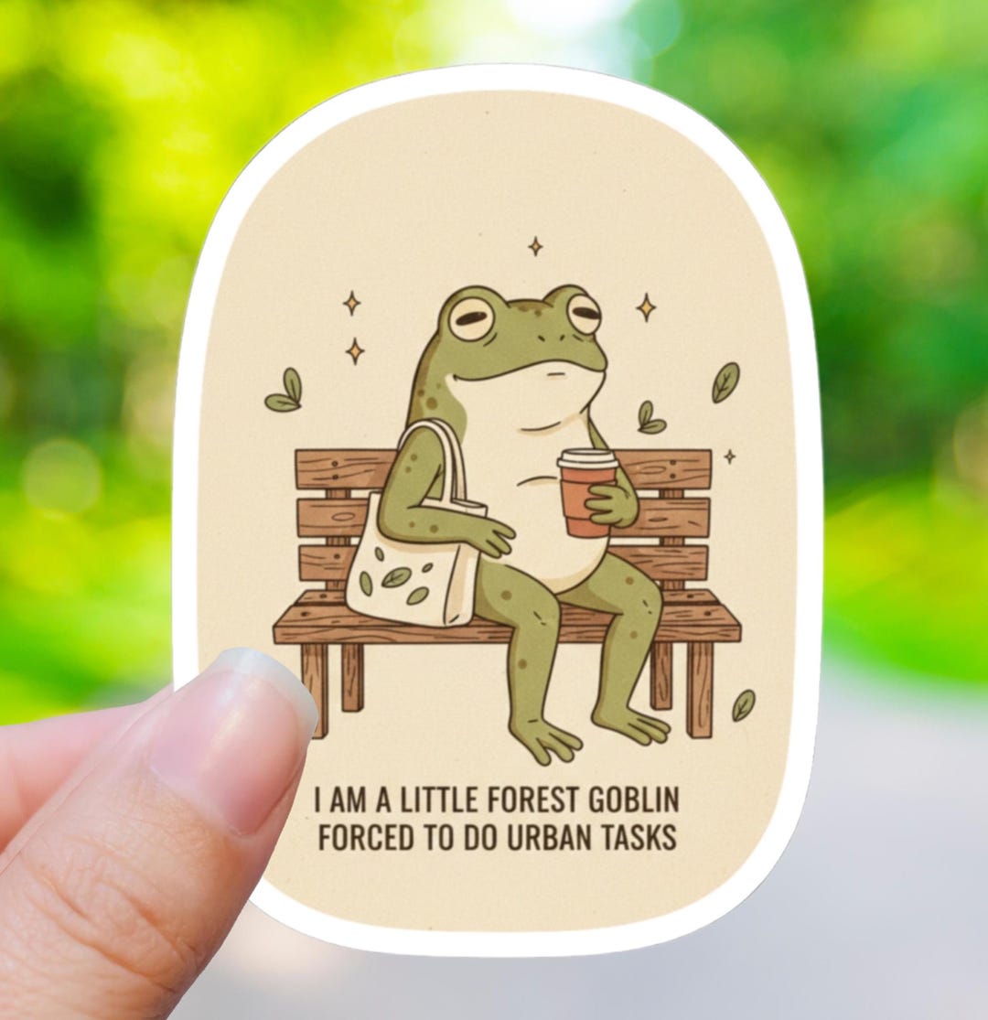 Funny Frog Sticker, Weatherproof Luggage Decals - Etsy