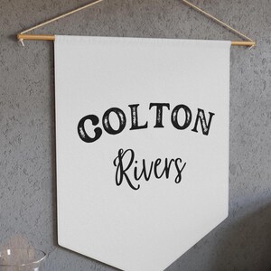 Custom Baby Name Pennant Flag - Personalized Nursery Door Sign, Kids Room Decor Banner Gift, Name Pennant for Baby Room
