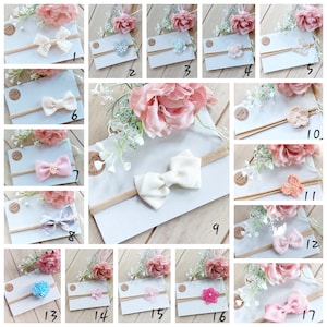 Baby Haarband Headband Stirnband Handmade Schleifen FOTOSHOOTING taufe
