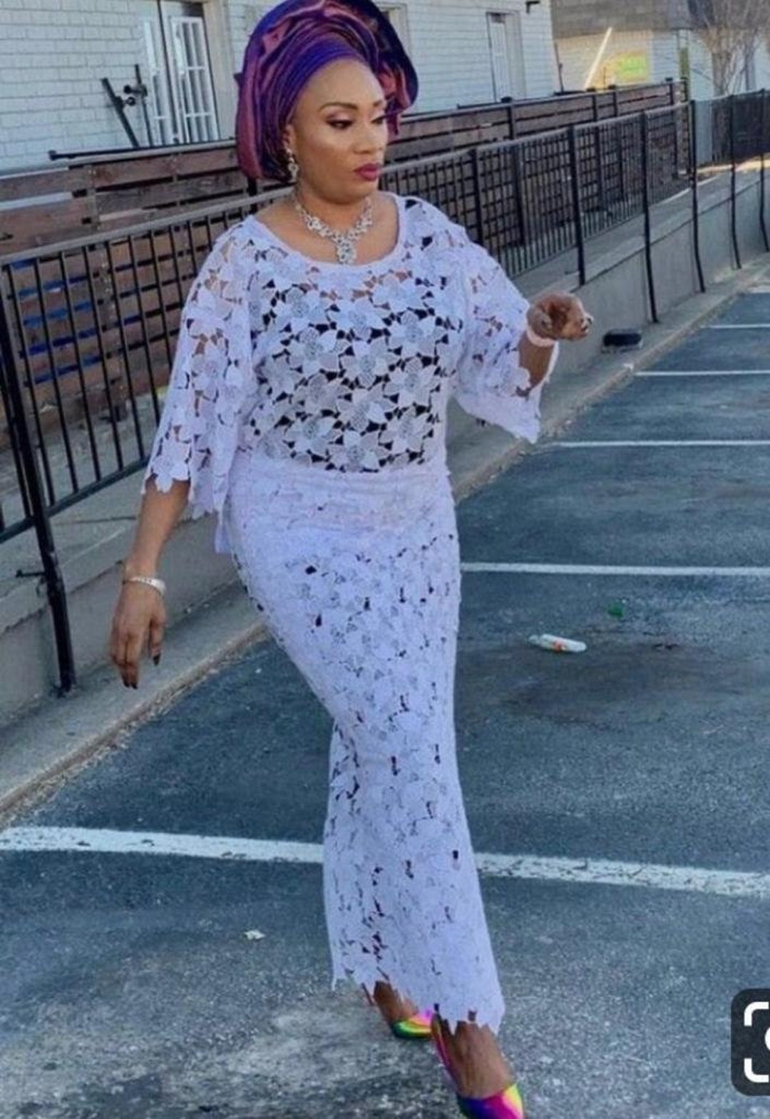 white lace iro and buba