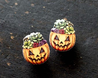 Halloween Shoe Charm or Lapel Pin: Jackolantern, Croc Compatible