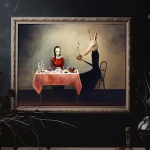 Surreal Art, Weird Art, Surrealist Art, Summerween Art, Weird Wall Art, Vintage Style, Floral Feast, Fine Art Print | PLEASE READ DETAILS