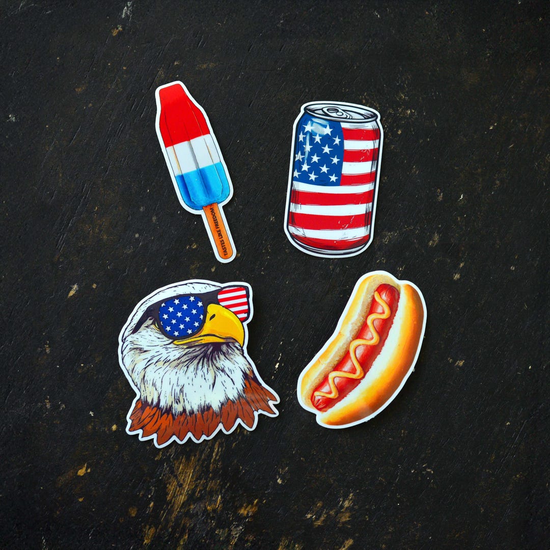 Fourth of July Stickers | Independence Day Stickers | 4th of July Gifts ...