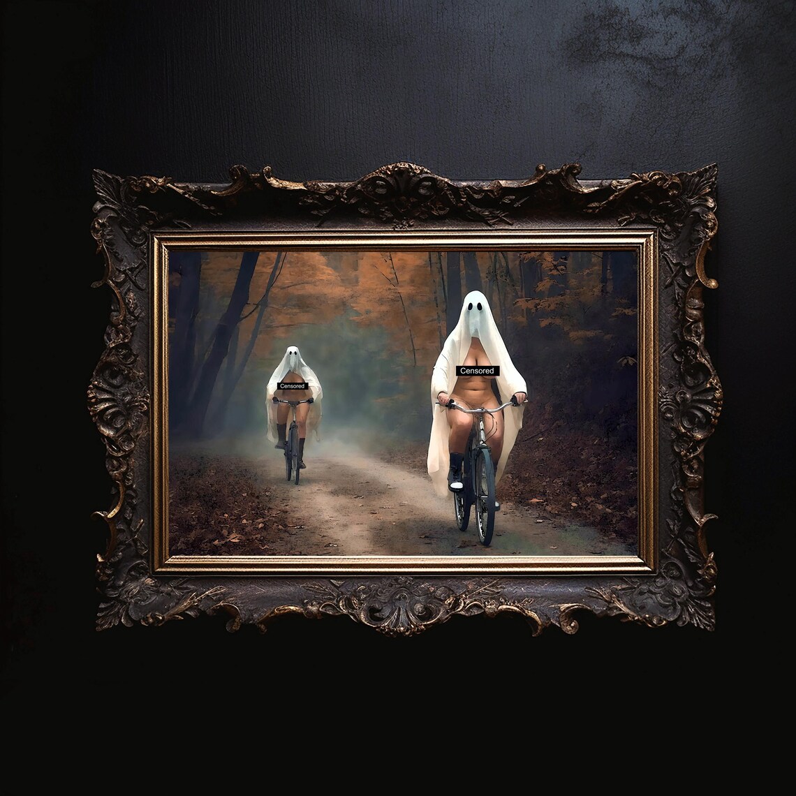Naked Art Print | Retro | Sexy Ghosts | Summerween Art | Weird | Spooky