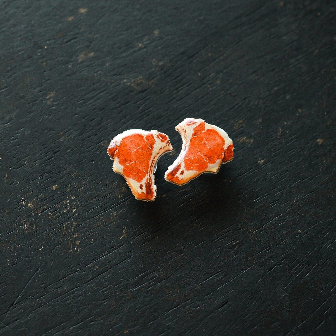 Raw Meat Steak Shoe Charm or Lapel Pin: Halloween Scary Clog Button - Etsy
