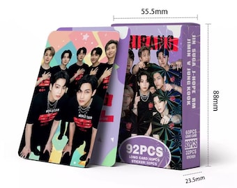 Set de photocards Kpop de 92 piezas / Tarjetas Lomo + Pegatinas / Merchandising Kpop / Regalo para fans / Colección de tarjetas estéticas