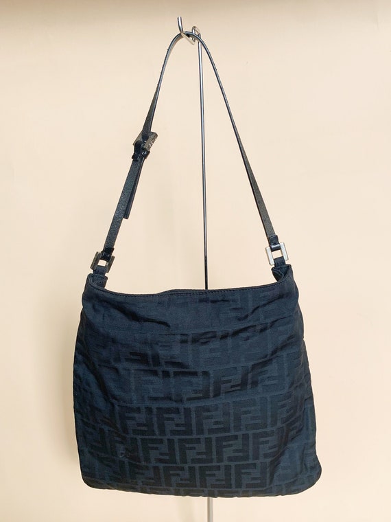Fendi Black Zucca Shoulder Bag
