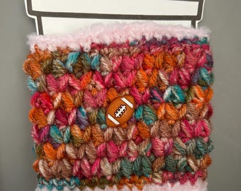 Handgehaakte koffiekop gezellig warm koud kopje Grande Venti bekers Cozies sport voetbal herfstkleuren bont ontwerp