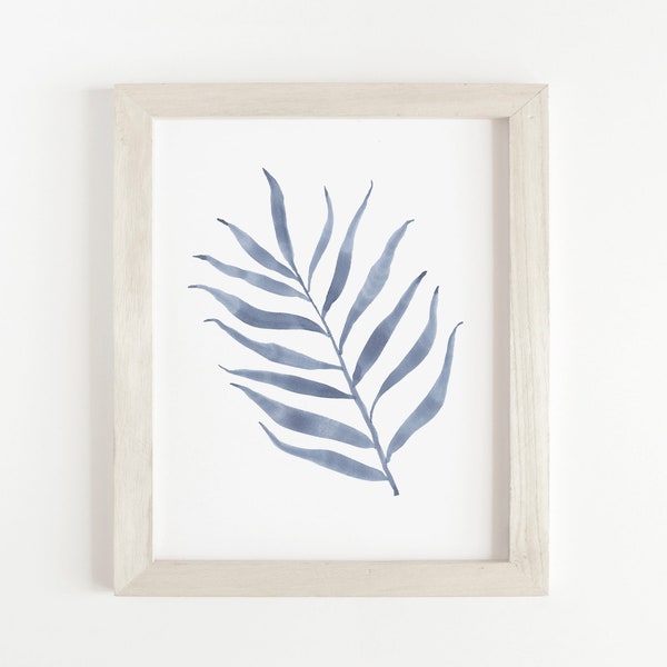 PRINTABLE 8x10 Watercolor Sea Weed Blue Beach Wall Art INSTANT DOWNLOAD