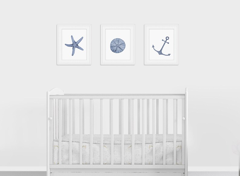PRINTABLE 8x10 Watercolor Anchor Blue Beach Nursery Wall Art INSTANT ...