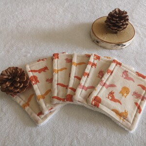 Washable and reusable cotton wipes and bamboo sponge / Make-up remover or for baby toilet / zero waste / ecological
