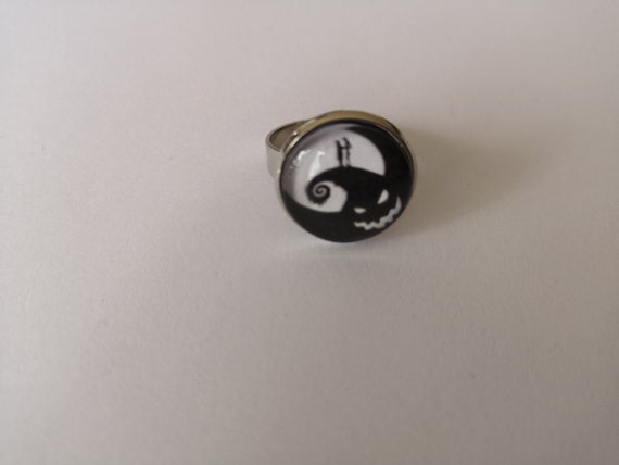 Nightmare before Christmas / Jack Skellington / Oogie Boogie / Halloween / Bague sur support couleur argent réglable