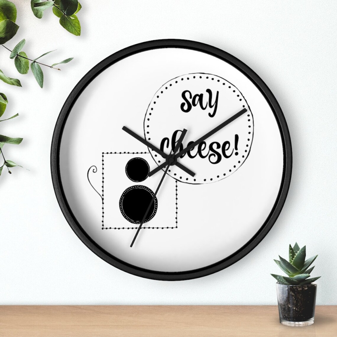 Say Cheese Photography Themed Wall clock Etsy
