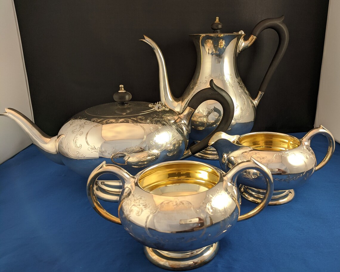 Birks Tea Coffee Set 6pc Regency Plate / Silver Etsy