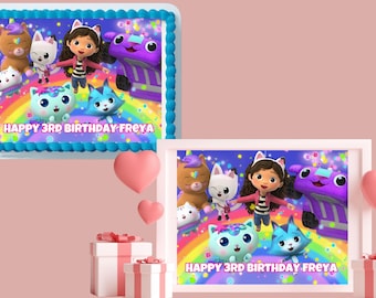 Dollhouse Birthday Cake Topper: Printable A4 Image (Digital Download)