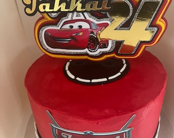 Custom Cars Birthday Cake Topper: Personalized Keepsake, Edible Option