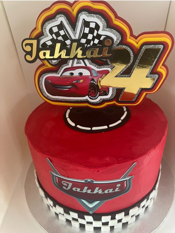 Custom Cars Birthday Cake Topper: Personalized Keepsake, Edible Option