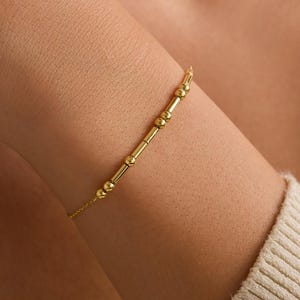 Dainty Gold Morse Code Bracelet, Morse Code jewelry, Couple Bracelet, Christmas Gifts, Morris Code Bracelet , Trump Bracelet