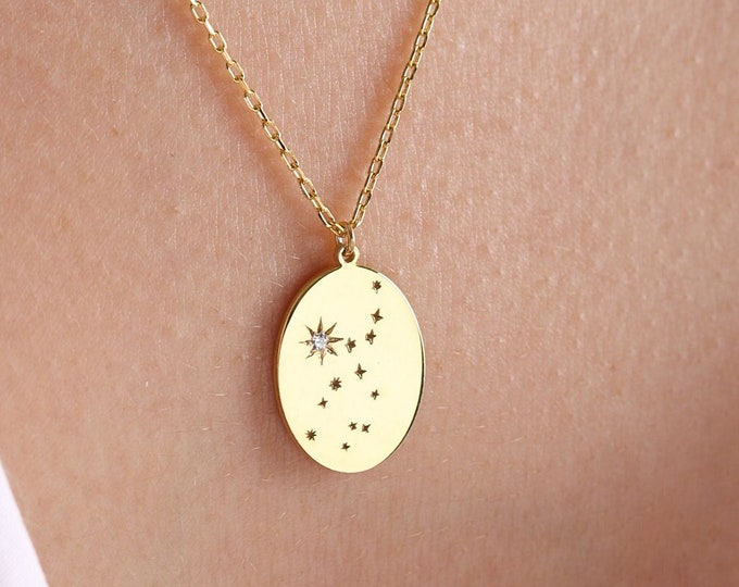 Zodiac Star Necklace , Zodiac signs necklace , Constellation necklace , Astrology sign necklace , Leo Libra Virgo Scorpio, birthday necklace