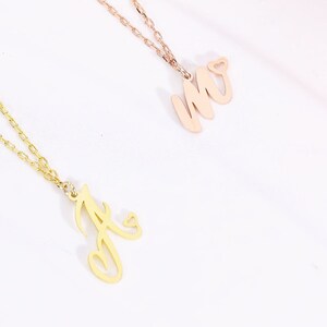 Regalo de Navidad, Regalo Personalizado, 50% Venta Black Friday, Collar inicial de oro, Collar inicial de corazón, Collar de letras, Collar de corazón
