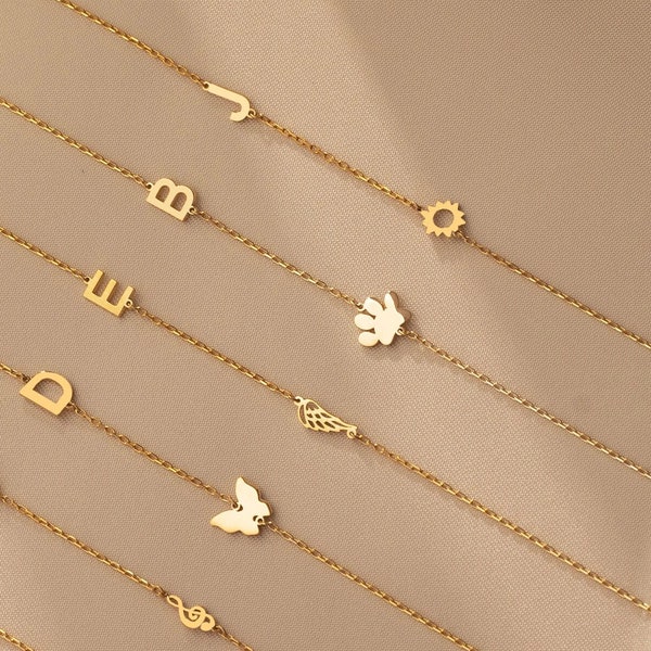 Sideways Paw Necklace, Personalized Paw Initial Necklace, Pet Memorial Jewelry, Necklace with Paw Symbol, Christmas Gift, Dog Paw Necklace