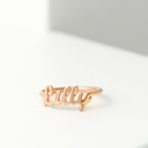 Name Ring , Gold,Silver,Rose Name Ring  , Personalized Jewelry , Personalized Ring  , Personalized Gifts ,Mothers day Gift , Gift for mother