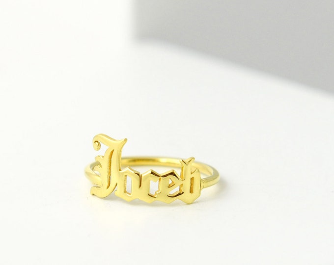 Name Ring , Gold Name Ring , Dainty Gold Name Ring , Personalized Jewelry , Name Jewelry , Silver name ring,Personalized Gifts ,Black Friday