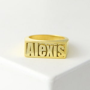 Name Ring , Gold Name Ring , Dainty Gold Name Ring , Personalized Jewelry  , Silver name ring,Personalized Gifts ,mothers day gift