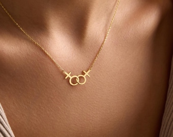 Lesben Halskette, LGBTQ Pride Schmuck, Zierliche Regenbogen Halskette, Gay Pride Schmuck, Queer Liebe Halskette, Pride Month Geschenk, Lesben Schmuck