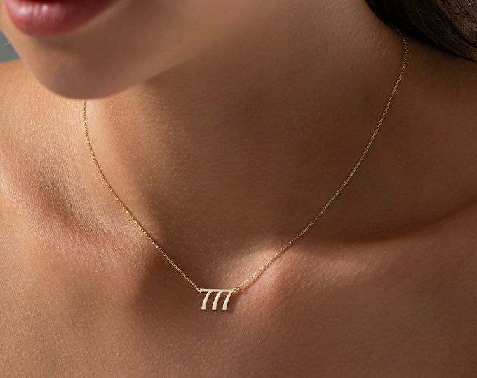 Angel Number Necklace, 111, 222, 333, 444, 555, 666, 777, 888 , Personalized Gift, Personalized Jewelry, Number Necklace, Mothers Day Gift