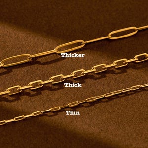 Gold Paperclip Chain Necklace, Link Chain Necklace, Gold Chain Necklace, Paperclip Necklace, Layering Chain, Everyday Chain Necklace
