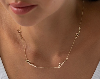 Collier prénoms multiples, collier de famille, collier prénoms enfants, collier maman, collier prénom enfant, bijoux faits main, cadeau fête des mères