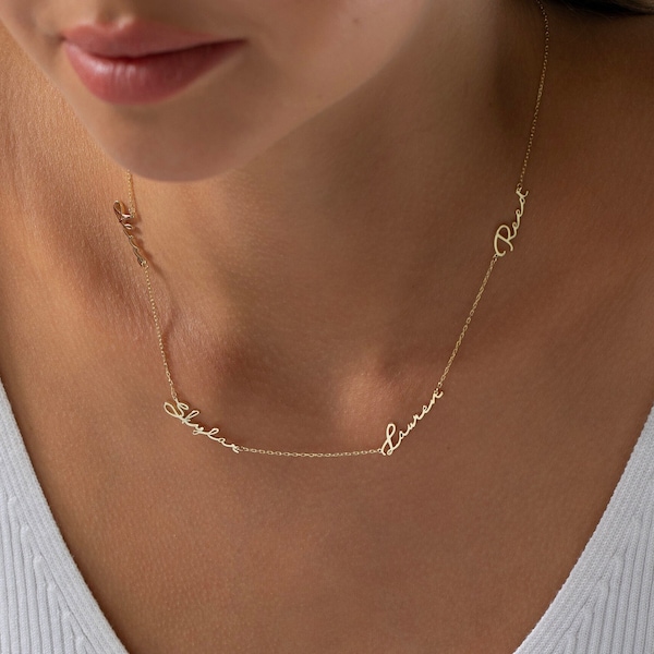 Collier prénoms multiples, collier de famille, collier prénoms enfants, collier maman, collier prénom enfant, bijoux faits main, cadeau fête des mères