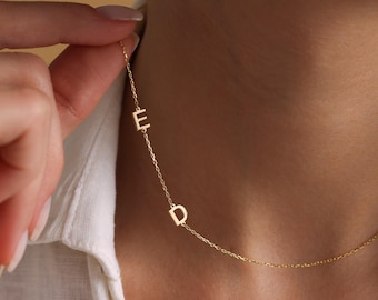 14k Gold Initial Necklace , Initial Necklace , Gold Initial Necklace , Personalized Gifts , Christmas Gift , Black Friday Sale ,Gift for her