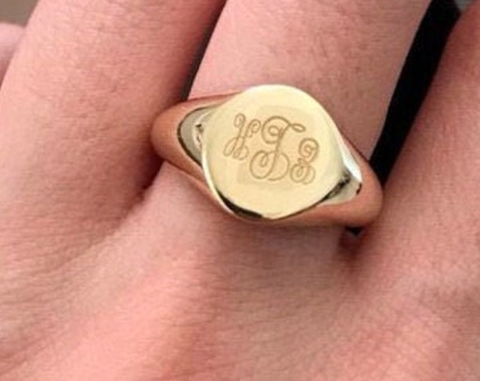 Gold Signet Ring , Name Ring , Family Ring , Monogram ring , Engraved Ring , Bridesmaids Ring , Personalized Ring , Personalized jewelry