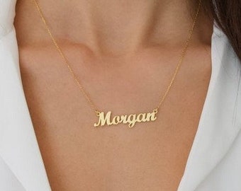 Name Necklace , Gold Name Necklace , Silver Name necklace , Personalized Jewelry , Personalized Gifts , Gifts for her , Valentines Day Gift