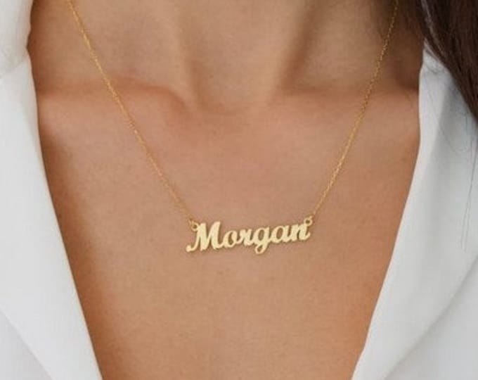 Name Necklace , Gold Name Necklace , Silver Name necklace , Personalized Jewelry , Personalized Gifts , Gifts for her , Valentines Day Gift