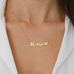 Name Necklace , Gold Name Necklace , Silver Name necklace , Personalized Jewelry , Personalized Gifts , Gifts for her , Valentines Day Gift