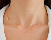 14k solid Gold Initial Necklace , Initial Necklace , Personalized Jewelry , Letter Necklace , Dainty Necklace , mother day jewelry , name