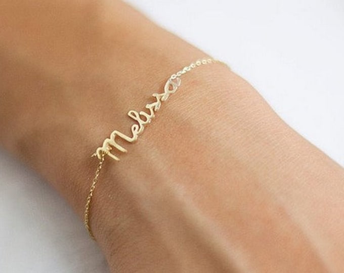 Name Bracelet , Gold Name Bracelet  , Personalized Bracelet , Personalized Jewelry , Personalized gifts , Valentines Day Gift ,Gifts for her