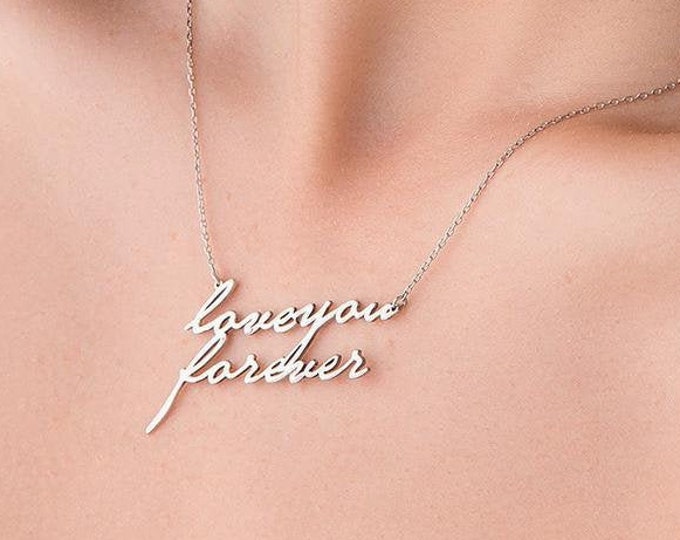 Actual Handwriting Necklace - Custom Name Necklace - Signature Necklace - Personalized Name Necklace - Mothers Day Gift -  Gift for Mother