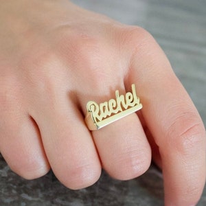 Name Ring , Gold Name Ring , Dainty Gold Name Ring , Personalized Jewelry , Name Jewelry , Silver name ring, Mothers Day Gift