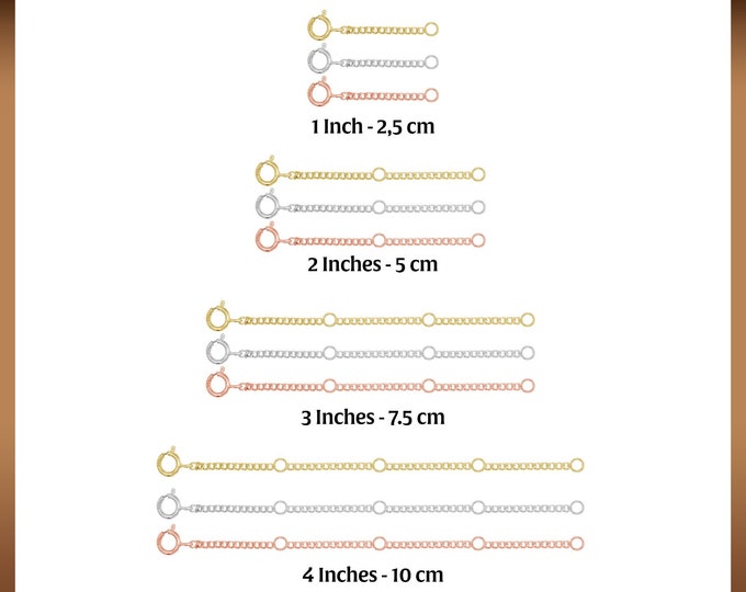 Curb chain Extender chain , Extender chain  for necklace , bracelet , Adjustable chain necklace , Extend
