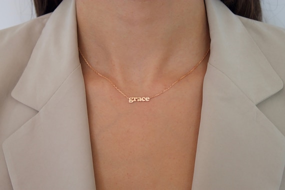 14K Gold Name Necklace , Gold Name Necklace , Gold Name Necklace , Personalized Jewelry, Personalized Gifts, Gifts for her, Mothers Day Gift