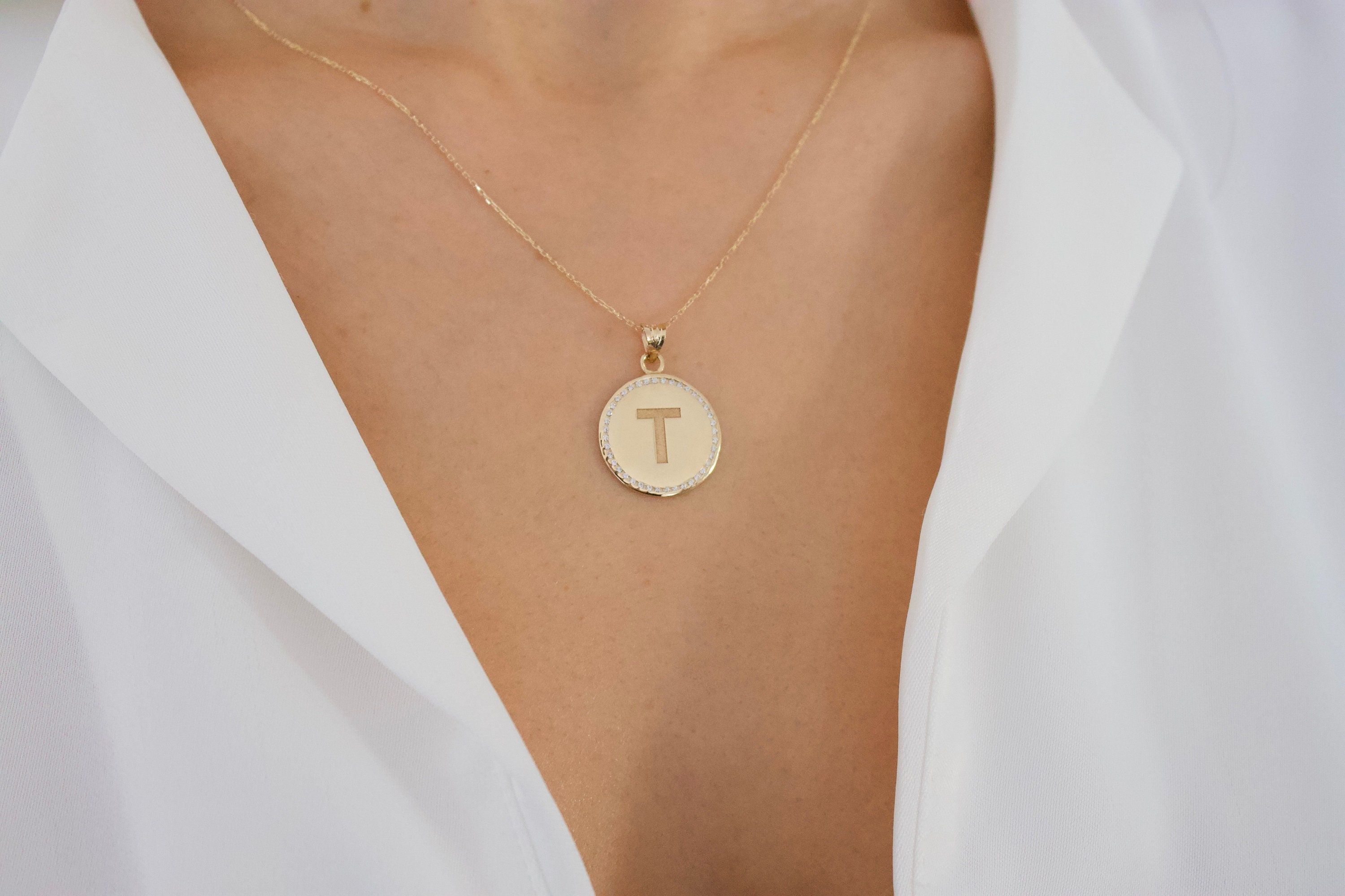 Coin 2024 necklace initial
